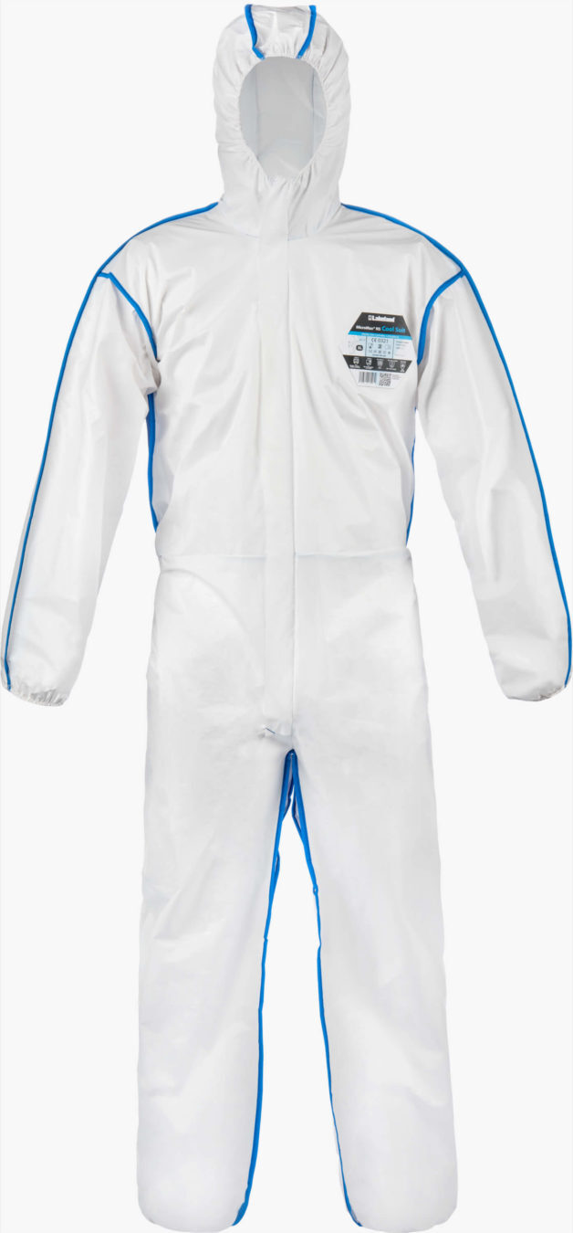 Lakeland Micromax NS Cool Suit Disposable Coverall Overall Hood Type 5 6 White 