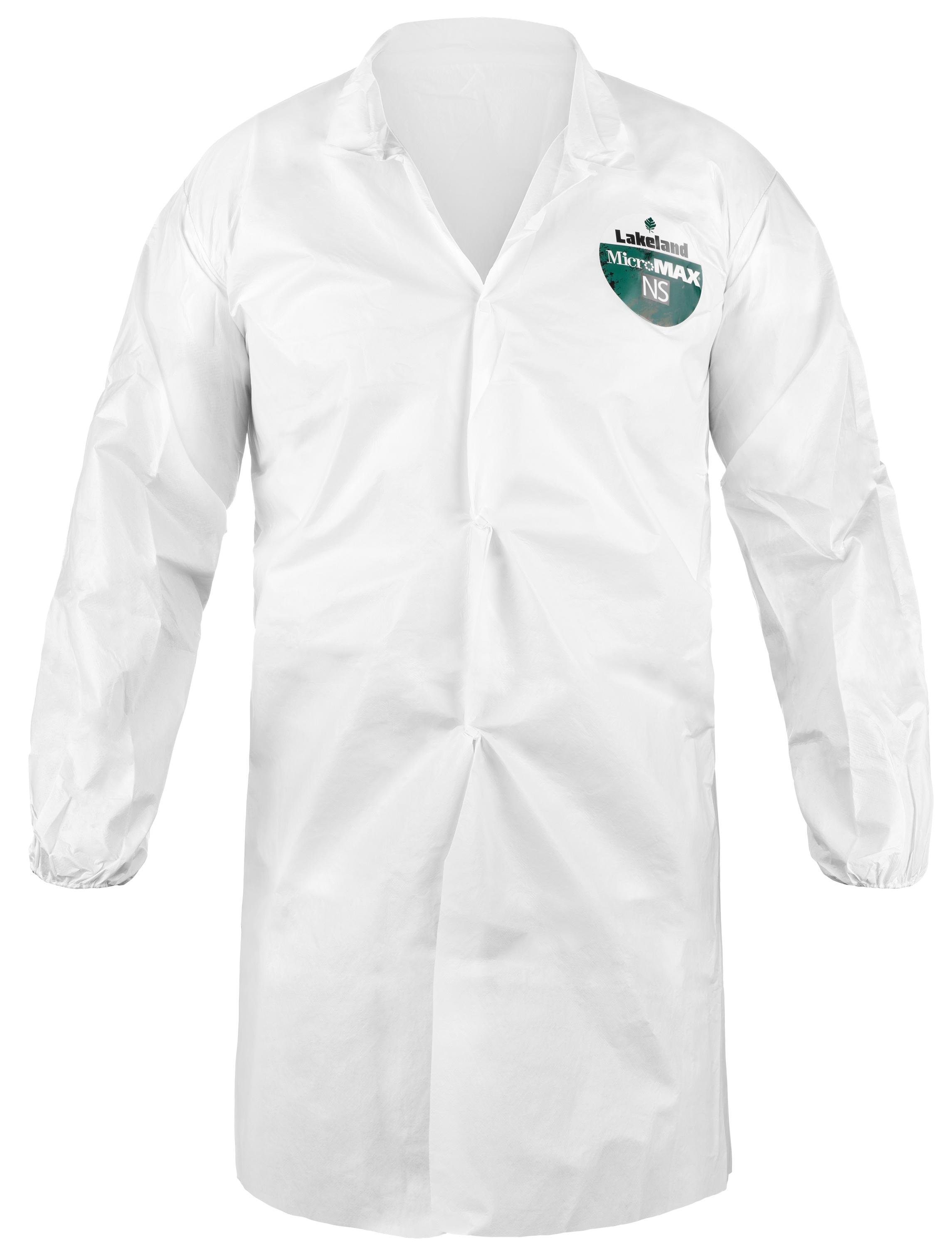 Lakeland Industries Inc CTL140-2X White Lakeland MicroMax NS Microporous General Purpose Lab Coat with snap closure Case of 30 2X-Large