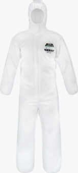赛服佳®76连体防护服-带帽 ;腰部,手腕和脚踝处橡筋收口;带拉链门襟。 - ES428