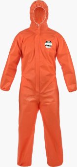 赛服佳®76连体防护服-带帽 ;腰部,手腕和脚踝处橡筋收口;带拉链门襟。 - ESO428