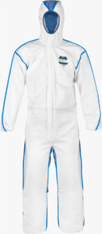 MicroMax™ NS Cool Suit Coverall with elasticated hood, waist & ankles and knitted cuffs - Emncl428 Wie Front
