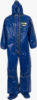 Pyrolon™ CBFR Coverall with elasticated hood, waist and cuffs, attached socks, double storm flap with hook & loop fastening - Ebr214