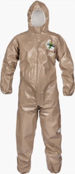 ChemMax™ 4 Plus Tan Coverall - Hood, Elastic Wrist/Ankle - C4 T132 T