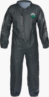 Case of 6 X-Large Slate Gray Lakeland Pyrolon CRFR Flame-Resistant Disposable Coverall with Hood Elastic Cuff 
