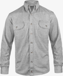 High Performance FR Knit Button-Up Shirt - Ishat06 Hg Front Lo