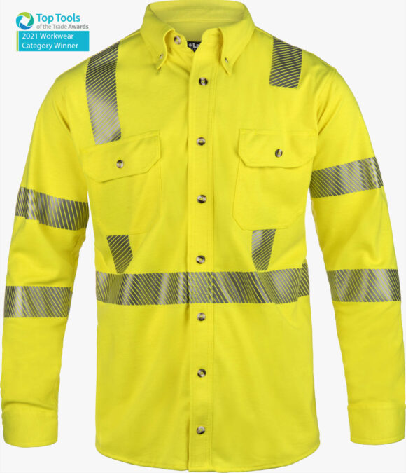 High Performance FR Knit Hi-Vis Button 