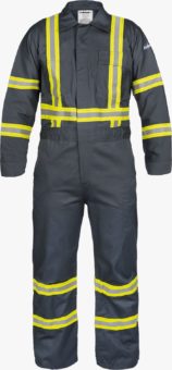 9 oz. FR Cotton Coveralls with Reflective Trim - C081 Rt06