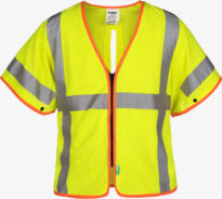 Class 3 FR/AR Static Dissipative Mesh Hi-Vis Vest with Lanyard Port - V10 Am2023 Zl Front Lo