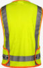 Class 2 FR Modacrylic Mesh Hi-Vis Vest with Adjustable Snap Sides and Orange Contrast Binding - V8 Am0322 Vl Back Lo