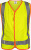 Class 2 FR Modacrylic Mesh Hi-Vis Vest with Adjustable Snap Sides and Orange Contrast Binding - V8 Am0322 Vl Front Lo